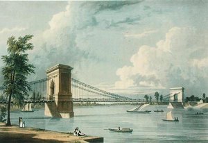 Suspension Bridge, Hammersmith, fra Ackermanns 