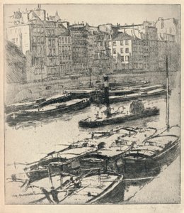 Grands Augustins kaj, 1915 af William A Levy