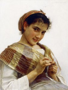 En bretonsk pige, 1889 af William-Adolphe Bouguereau