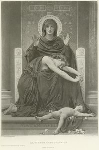 The Consoling Virgin (gravering) af William Adolphe Bouguereau