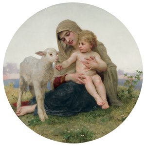 Jomfruen med Lammet, 1903 af William Adolphe Bouguereau