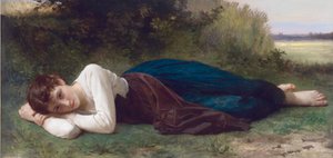 Le repos, af William-Adolphe Bouguereau af William Adolphe Bouguereau