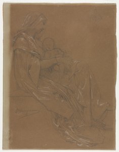 Jomfruen og barnet, anden halvdel af 1800-tallet. af William Adolphe Bouguereau