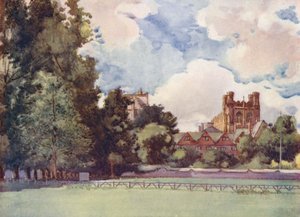 Christchurch Meadows, det fashionable feriested, da "Tom Brown" og "Verdant Green" var studerende (farvelitografi)