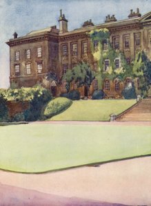 Worcester Colleges forplads (farvelitografi) af William Ainsworth Wildman