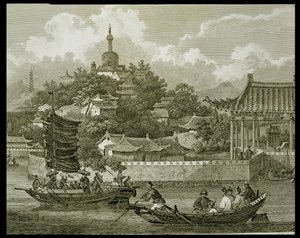 A View of the Gardens of the Imperial Palace, Peking, detalje, indgraveret af Samuel Smith, pub. af G. Nicol, 1796 af William Alexander