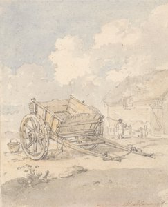Studie af en gårdvogn af William Alexander