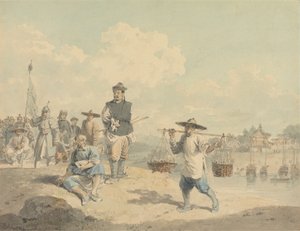 Udsigt i provinsen Kiang-nan, Kina, taget fra naturen af William Alexander