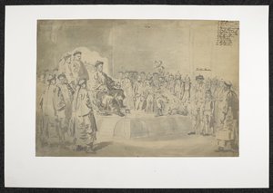 WD 961, f.57 Plade 154 Macartneys første møde med Qianlong af William Alexander