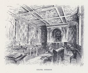 Kapel interiør (gravering) af William Alexander Ansted