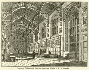 Interiør af Christ Church Hall af William Alfred Delamotte