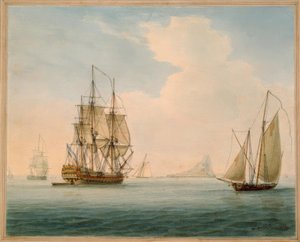 British Man-of-War / akvarel af W. Anderson, 1804 af William Anderson