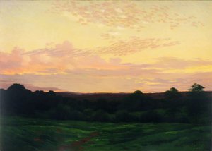 Aften, Somerset Valley, Pennsylvania, ca. 1898 (olie på lærred) af William Anderson Coffin