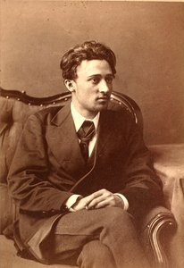 Portræt af forfatteren Vsevolod Mikhailovich Garshin (sepiafoto) af William Andreevich Carrick