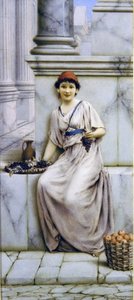 A Roman Fruitseller (akvarel på papir) af William Anstey Dollond