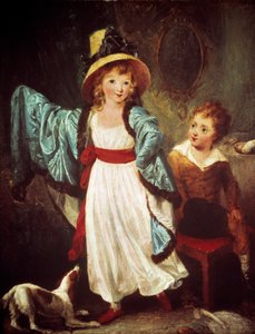 Les enfants deguises Maleri af William Artaud (1763-1823) 1800-tallet søn. 0,51x0,41 m Paris, Musee Cognacq Jay.