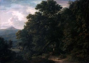 Udsigt over Powerscourt Demesne (olie på lærred) af William Ashford