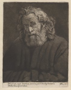 Gammel mand med langt skæg, 1761.
