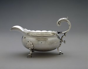 Saucebåd, ca. 1755-1765 (sølv) af William Ball