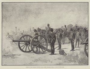 Åbning af Imperial Institute, Royal Horse Artillery affyrer en salut i Hyde Park