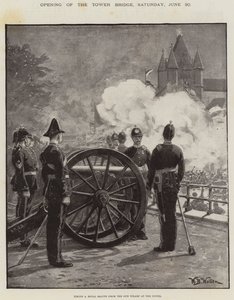 Åbning af Tower Bridge, lørdag den 30. juni af William Barnes Wollen