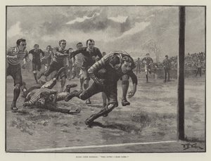 Rugby Union Football, godt reddet! Hårde linjer! af William Barnes Wollen