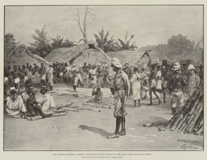 Ashanti-ekspeditionen, Akroful, den anden rasteplads på marchen fra Cape Coast Castle af William Barnes Wollen