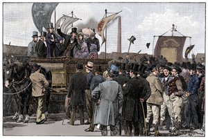 Chartistdemonstrationen på Kennington Common, 1848, 1900 af William Barnes Wollen
