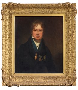 Sir George Nayler, våbenkonge med strømpebånd af William Beechey
