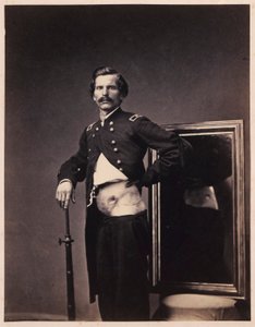 Major H. A. Barnum, Genopretning efter et gennemtrængende skudsår i maven med perforering af venstre Ilium, fra det fotografiske katalog over den kirurgiske afdeling