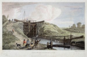 Dudgrove dobbeltsluse over Lechlade, Thames og Severn Canal, 1814