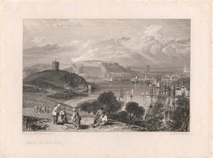 Plymouth fra Mount Batten af William Bernard Cooke