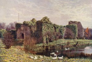 Allington Castle (farvelitografi) af William Biscombe Gardner