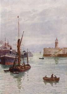 I Ramsgate Havn (farvelitografi) af William Biscombe Gardner
