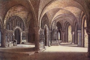 Kapellet for "Vor Frue" i underetagen, Canterbury Cathedral (farvelitografi) af William Biscombe Gardner