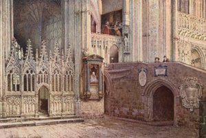 Martyriet, Canterbury-katedralen (farvelitografi) af William Biscombe Gardner