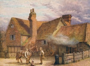 Den gamle smedje, Shoreham (farvelitografi) af William Biscombe Gardner