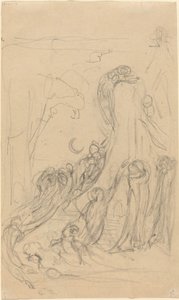 A Resurrection Scene (The Gambols of Ghosts) [recto] af William Blake