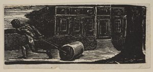 En rullende sten er altid blottet for mos, fra Thorntons Pastorals of Virgil, 1821. af William Blake