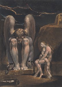 Albions engel, frontispice, planche 1 af William Blake