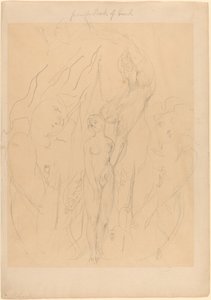 En engel, der lærer en datter af mennesker syndens hemmeligheder af William Blake