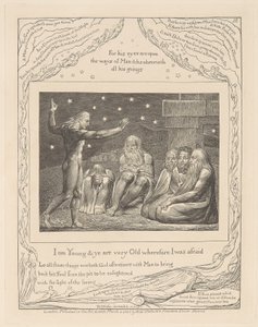 Jobs Bog, Plade 12, Elihus vrede af William Blake