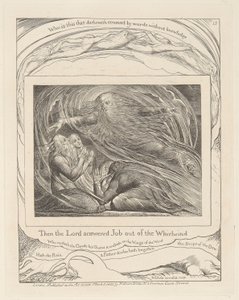 Jobs Bog, Plade 13, Herren, der svarer Job ud af hvirvelvinden af William Blake