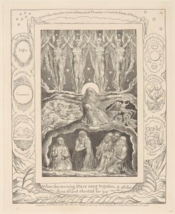 Jobs Bog, Plade 14, Da Morgenstjernerne sang sammen af William Blake