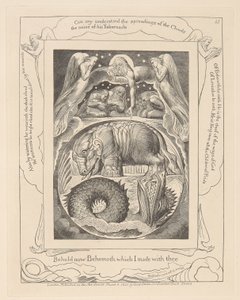 Jobs Bog, Plade 15, Behemoth og Leviatan af William Blake