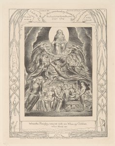 Jobs Bog, Plade 2, Satan foran Guds trone af William Blake