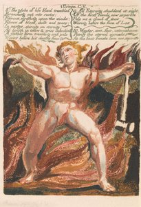 Urizens første bog, plade 15, "8. Livskloden, blodet skælvede . . . ." (Bentley 18)