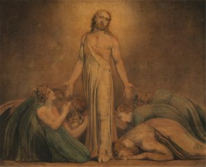 Kristus viser sig for apostlene efter opstandelsen af William Blake