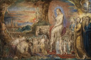 Kristi indtog i Jerusalem (olie på kobber) af William Blake