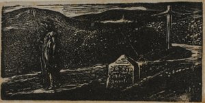 Colinets rejse: Milepæl markeret LXII Miles to London, fra Virgils Pastoraler af William Blake